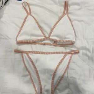 White bikini set size small